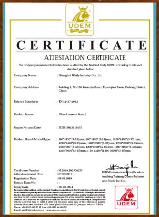 NEW CE fiber cement board M.2019.206.C0250